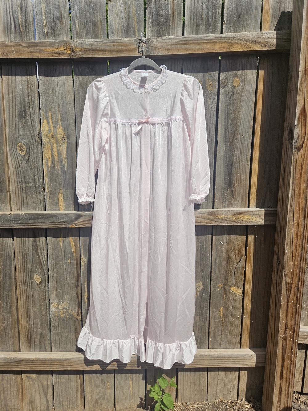 Vintage Robe Lingerie SMALL Feminine Fairy Coquette Girl  Pink Lace Ribbons
